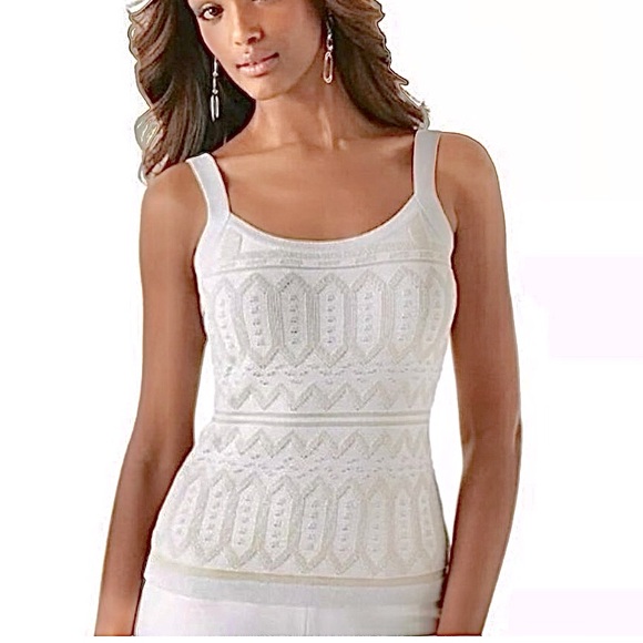 White House Black Market Tops - WHBM CREAM SWEATER TANK